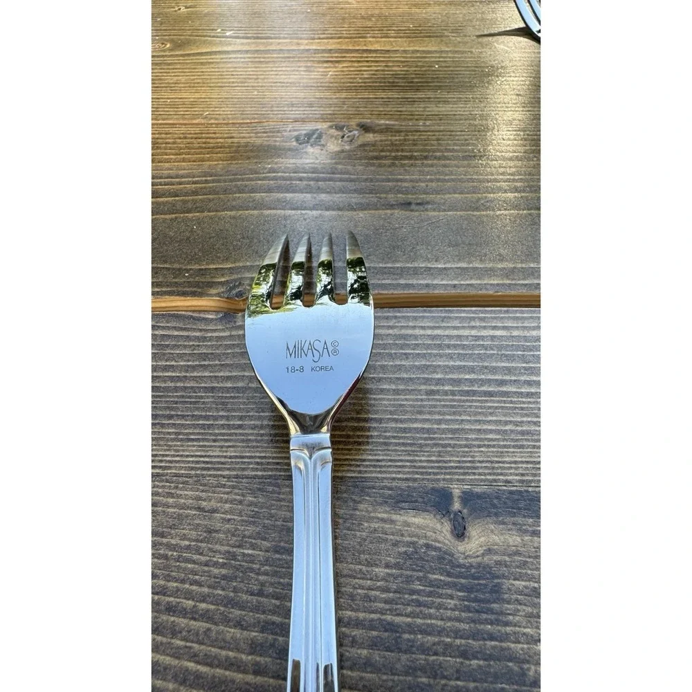 Mikasa PARALLELS Dinner Forks Set Of 4 Korea Stainless Flatware Replacement
